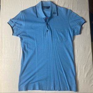 DOLCE GABBANA MEN Polo Shirt size XS Italian 44 MADE IN ITALY Cotton/Silk Blend